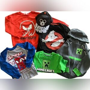 Boys clothes Disney / Minecraft / Mario kids bundle 4-6T